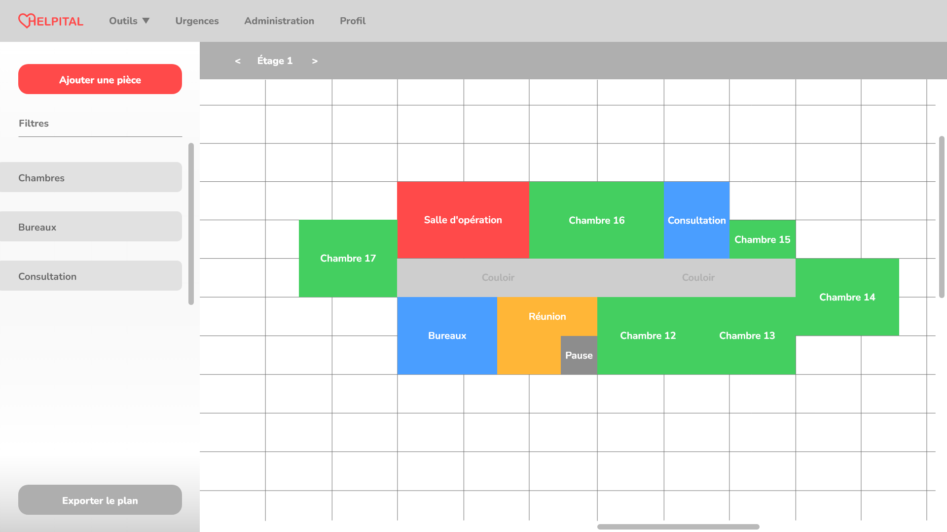 Helpital map